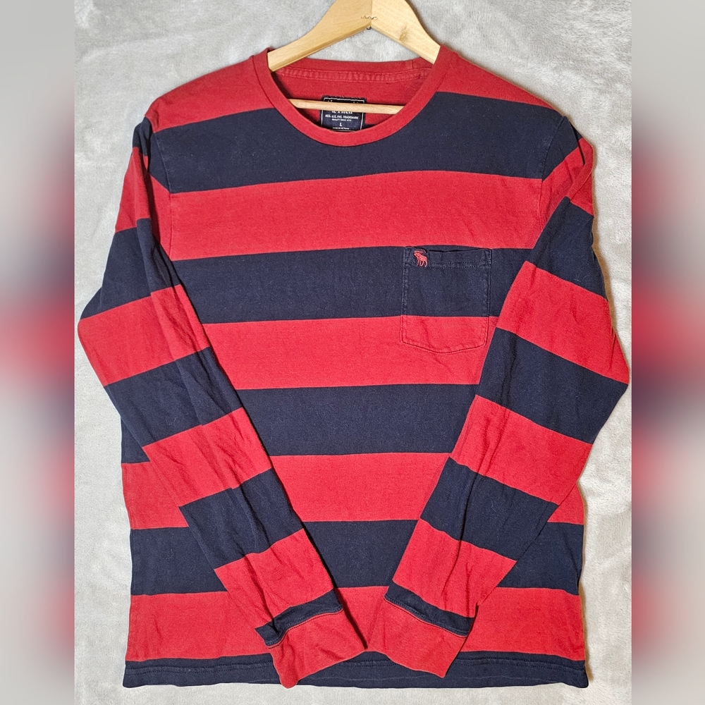 Abercrombie & Fitch Men's‎ Vintage Long Sleeve Shirt Large Color Blocks.